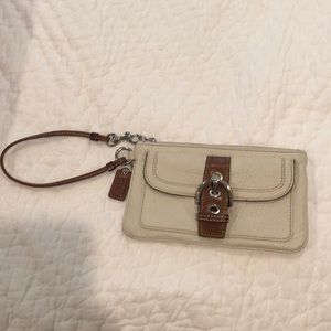 Coach leather wristlet